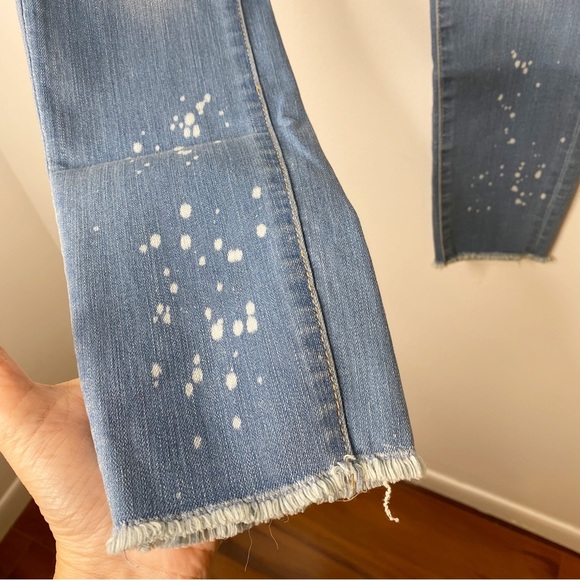 NWT Articles of Society Paint Splatter Sarah Skinny Jeans Raw Hem Size 27 - Picture 7 of 9